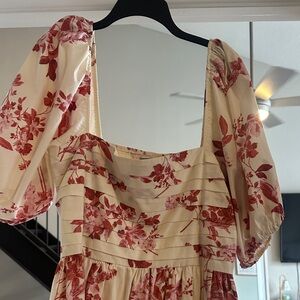Abercrombie & Fitch Pink Floral Long Sleeve Dress